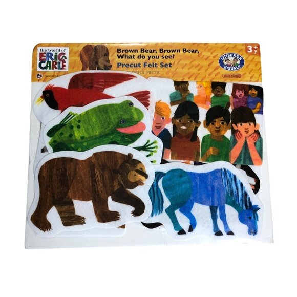 Little Folk Visuals Felt Set World Of Eric Carle Brown Bear Precut 11 Pieces Ne - Picture 1 of 5